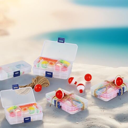 30 Pcs Fishing Candy Tackle Boxes Party Favors Small Tackle Box with Fishing Bobber for Fishing Theme Decorations (30) in Kuwait