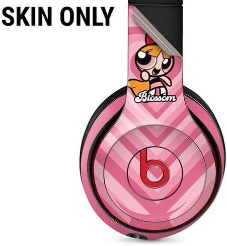 Skinit Decal Audio Skin Compatible with Beats Solo 3 Wireless - Officially Licensed Cartoon Network Powerpuff Girls Blossom Pink Hearts Design in Kuwait
