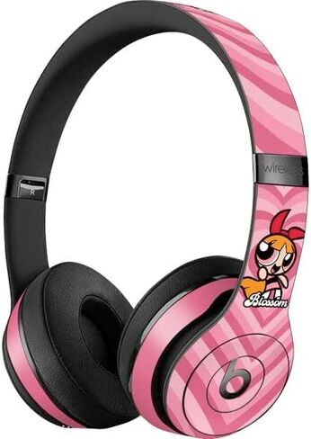 Skinit Decal Audio Skin Compatible with Beats Solo 3 Wireless - Officially Licensed Cartoon Network Powerpuff Girls Blossom Pink Hearts Design in Kuwait