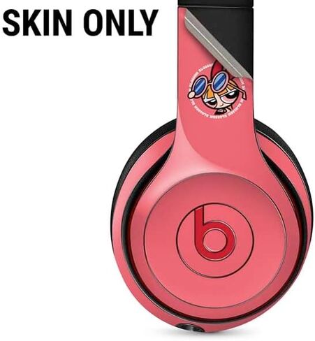 Skinit Decal Audio Skin Compatible with Beats Solo 3 Wireless - Officially Licensed Cartoon Network Powerpuff Girls Blossom Pink Hearts Design in Kuwait