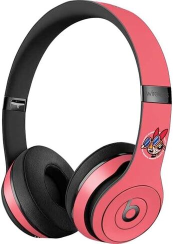Skinit Decal Audio Skin Compatible with Beats Solo 3 Wireless - Officially Licensed Cartoon Network Powerpuff Girls Blossom Pink Hearts Design in Kuwait
