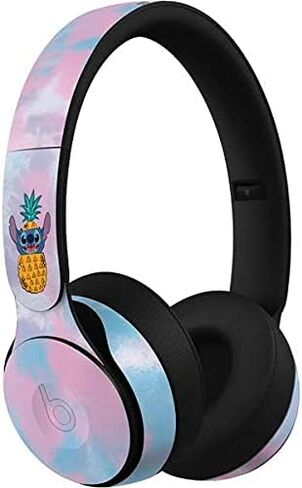 Skinit Skinit Audio Skin متوافق مع Beats Solo Pro - Disney Lilo المرخص رسميًا وتصميم غرزة الأناناس غرزة in Kuwait