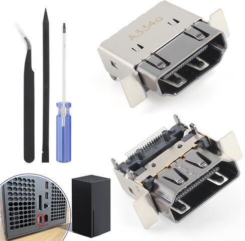 موصل مقبس المنفذ HDMI لـ Xbox Series X Socket Jack Series X استبدال موصل الواجهة لوحدة التحكم XSX مع أدوات الإصلاح (1pcs) in Saudi Arabia