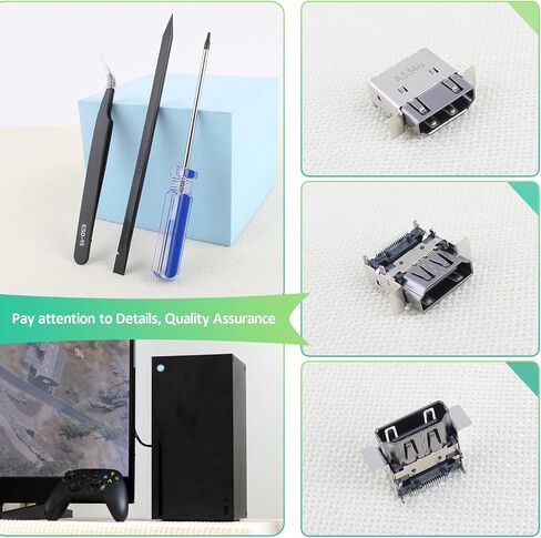 موصل مقبس المنفذ HDMI لـ Xbox Series X Socket Jack Series X استبدال موصل الواجهة لوحدة التحكم XSX مع أدوات الإصلاح (1pcs) in Saudi Arabia