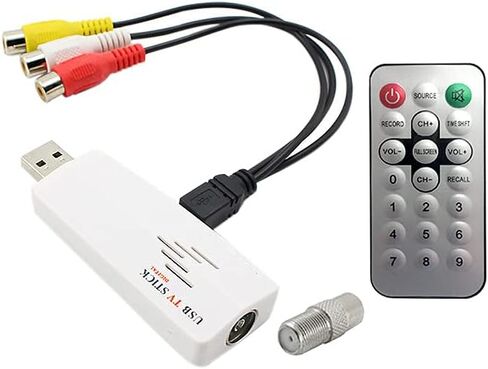 Universal Analog USB Cable TV Tuner with RCA A/V Input + DVR Software in Saudi Arabia