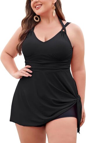 Hanna Nikole 2024 Trendy Plus-Size Summer Halter Neck Swimwear Two Piece Swimsuit for Women 4XL in Saudi Arabia