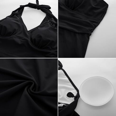 Hanna Nikole 2024 Trendy Plus-Size Summer Halter Neck Swimwear Two Piece Swimsuit for Women 4XL in Saudi Arabia