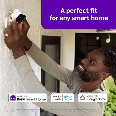 كاميرا بطارية Roku للأمن المنزلي-جديد 2025 مقاوم للطقس اللاسلكي والكاميرا اللاسلكية الخارجي والحيوانات الأليفة مع الصوت 1080 بكسل HD & في اتجاهين-قابلة لإعادة الشحن ، واكتشاف الحركة و Wi-Fi in Kuwait