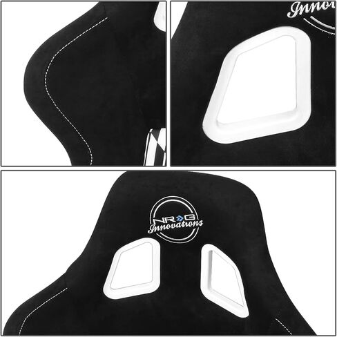 NRG Innovations NRG-FRP-304RD-NRG FRP Bucket SEAT NRG EDITION RED Alcantara في مواد نباتية مع خلفية مضاءة بالإضافة إلى جيوب الهاتف. (كبير جدا) in Kuwait