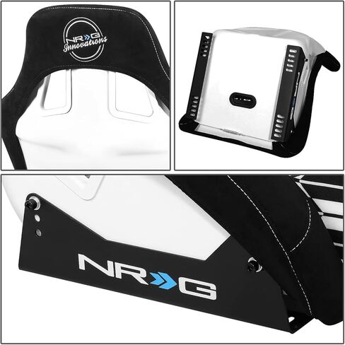 NRG Innovations NRG-FRP-304RD-NRG FRP Bucket SEAT NRG EDITION RED Alcantara في مواد نباتية مع خلفية مضاءة بالإضافة إلى جيوب الهاتف. (كبير جدا) in Kuwait