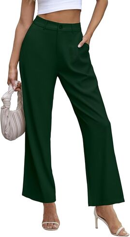 سروال نسائي من Onlypuff بنطلون صغير الحجم طويل مستقيم ومتوهج أنيق Capris Apricotk M in Kuwait