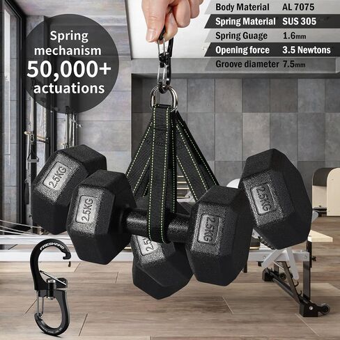 Freskaro 1kn Clipengate Carabiner Clip ، تصميم حاصل على براءة اختراع ، تدور 360 قابل للانعكاس ، خطاف فائدة خفيف الوزن للمشي لمسافات طويلة ، التخييم ، صيد الأسماك ، أدوات الطيور ، سلسلة المفاتيح ، وليس للتسلق ، والألوان المتعددة in Kuwait