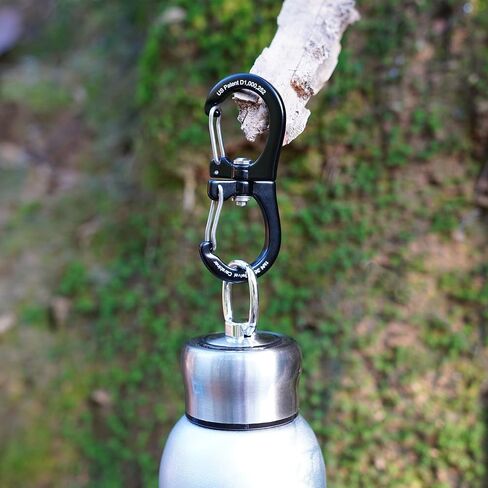 Freskaro 1kn Clipengate Carabiner Clip ، تصميم حاصل على براءة اختراع ، تدور 360 قابل للانعكاس ، خطاف فائدة خفيف الوزن للمشي لمسافات طويلة ، التخييم ، صيد الأسماك ، أدوات الطيور ، سلسلة المفاتيح ، وليس للتسلق ، والألوان المتعددة in Kuwait