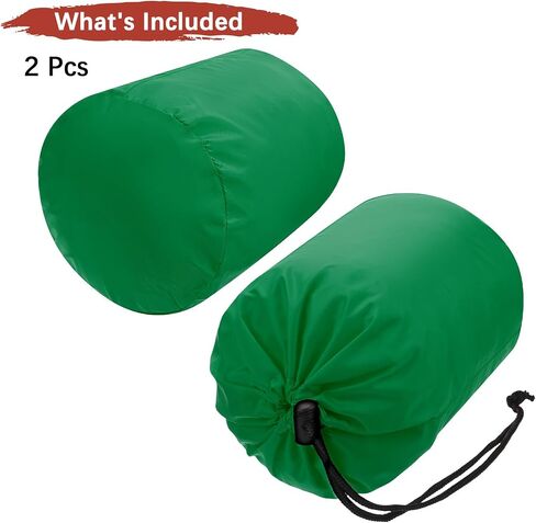 Stuff Sack [2PCS] - Waterproof Outdoor Storage Sacks Use for Backpacking & Traveling & Hiking - [Dark Green-5 x 10 in/ 13 x 25 CM] Ultralight Drawstring Bags in Saudi Arabia