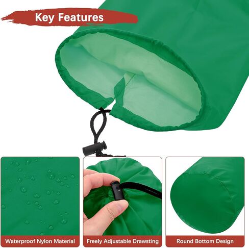 Stuff Sack [2PCS] - Waterproof Outdoor Storage Sacks Use for Backpacking & Traveling & Hiking - [Dark Green-5 x 10 in/ 13 x 25 CM] Ultralight Drawstring Bags in Saudi Arabia