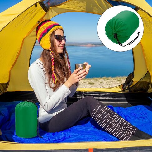 Stuff Sack [2PCS] - Waterproof Outdoor Storage Sacks Use for Backpacking & Traveling & Hiking - [Dark Green-5 x 10 in/ 13 x 25 CM] Ultralight Drawstring Bags in Saudi Arabia