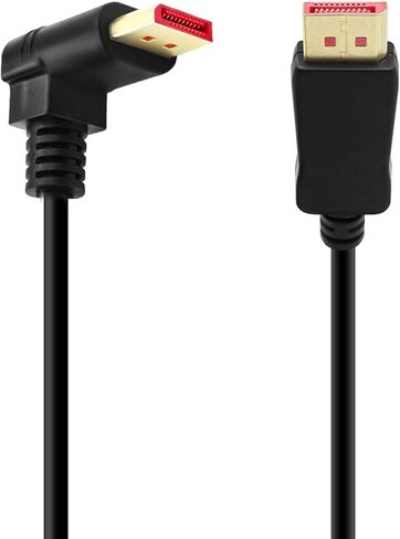 كابل Displayport بزاوية يمنى 1.4 كابل Displayport بزاوية يمنى، BolAAzuL كابل Displayport بزاوية 90 درجة V1.4 6FT/1.8M يصل إلى 8K/60 هرتز، 4K/144 هرتز مدعوم in Saudi Arabia