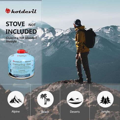 230 Grams Isobutane Fuel Canister (2 packs) Camping Stove Fuel Butane Propane Blend Isobutane Fuel Canister Camping Fuel Gas Canister Suitable for All Seasons Efficient and High Output in Kuwait