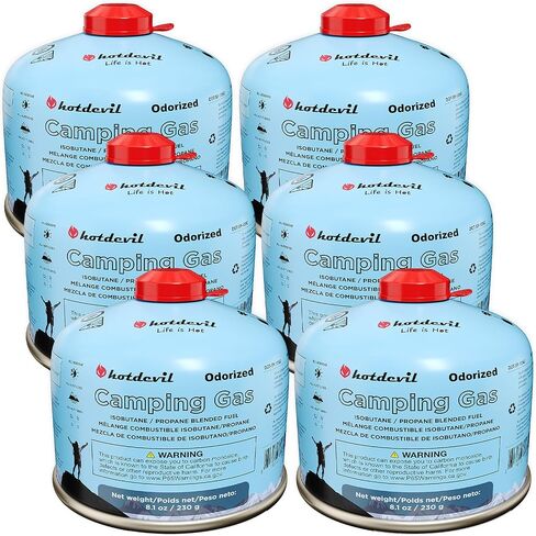 230 Grams Isobutane Fuel Canister (2 packs) Camping Stove Fuel Butane Propane Blend Isobutane Fuel Canister Camping Fuel Gas Canister Suitable for All Seasons Efficient and High Output in Kuwait