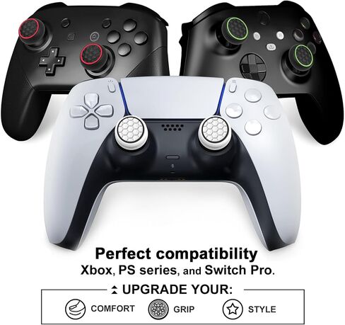 Thumb Grips Caps Performance Joystick Cover Controller for CQC FPS Games, Compatible with PS5, PS4, Xbox Series X/S, Xbox One, Switch Pro, 3 Pairs (6pcs) Silicone Diamond Grain Blue in Saudi Arabia