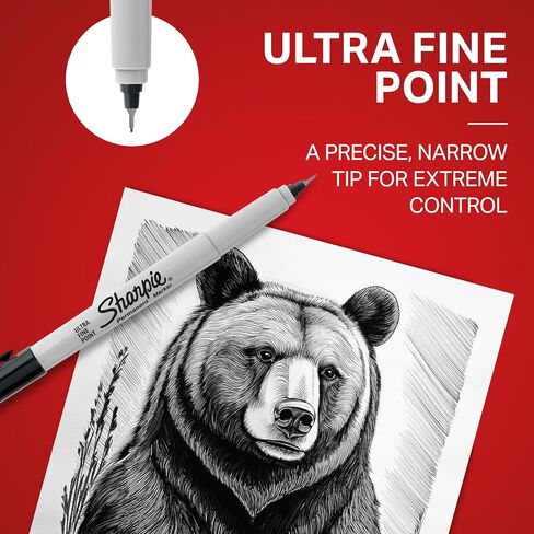 SHARPIE 37003 Ultra-Fine Permanent Marker, Marks on Paper and Plastic, Resist Fading and Water, AP Certified, Blue Color, Pack of 12 in Saudi Arabia