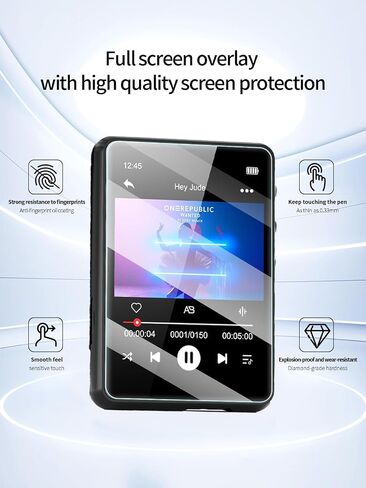 Screen Protector for MECHEN M3 2.4 Inch Full Touch Screen MP3 Player, High-definition Scratch Resistant Film,HD Clear Anti Blue Light, Bubble Free with Easy Installation Kit, 3 Pack in Saudi Arabia
