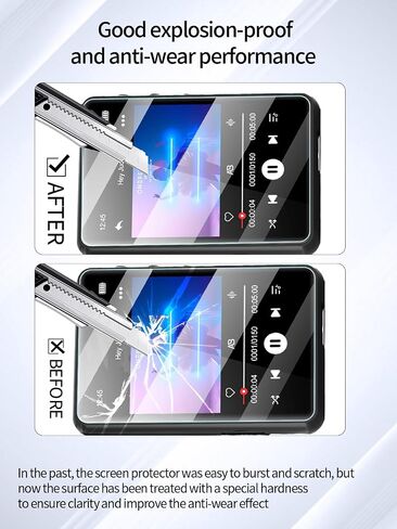 Screen Protector for MECHEN M3 2.4 Inch Full Touch Screen MP3 Player, High-definition Scratch Resistant Film,HD Clear Anti Blue Light, Bubble Free with Easy Installation Kit, 3 Pack in Saudi Arabia