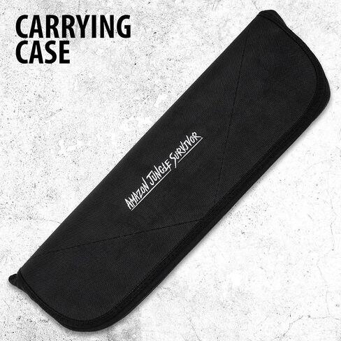 Amazon Jungle Survivor Break-Down Spear | Non-Reflective Finish 2Cr13 Stainless Steel Blade | Textured Steel Shaft | Zippered Carrying Case | Black Oxide Finish | Versatile | 45 1/2" Overall in Saudi Arabia