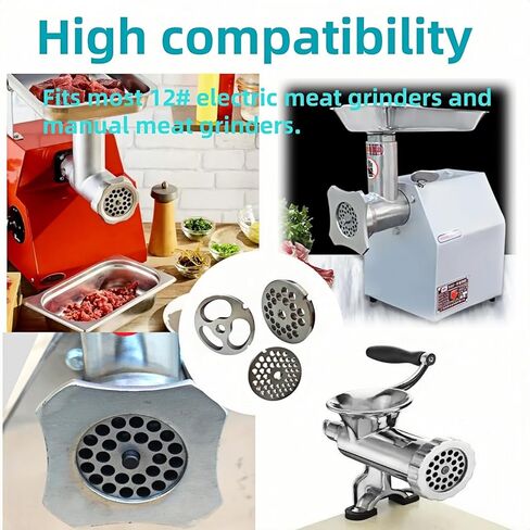 بالنسبة إلى هوبارت ، ليم ، كابيلاس ، ويستون و FGA Food Chopper ، مطاحن اللحوم MTN من #12 أقراص لوحة طاحونة من الفولاذ المقاوم للصدأ شفرات ， قطع الأقراص الثقيلة. (8/25 لوحة ثقب) in Saudi Arabia