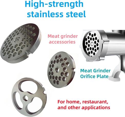 بالنسبة إلى هوبارت ، ليم ، كابيلاس ، ويستون و FGA Food Chopper ، مطاحن اللحوم MTN من #12 أقراص لوحة طاحونة من الفولاذ المقاوم للصدأ شفرات ， قطع الأقراص الثقيلة. (8/25 لوحة ثقب) in Saudi Arabia