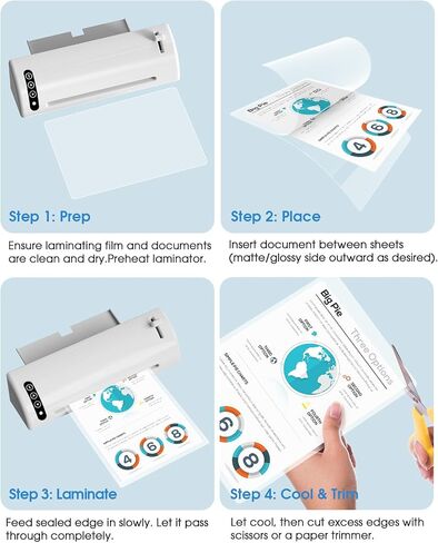 KTRIO Laminating Sheets, Hold 8.5 x 11 inches Sheets, 30 Pack, 3 Mil Clear Thermal Laminate Pouches for Laminator, 9 x 11.5 inch Lamination Paper for School, Home & Office in Saudi Arabia