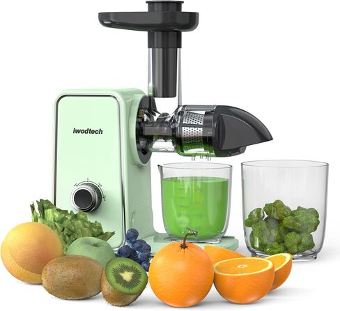 Cold Press Fruit Slow Masticating Juicer Machine BPA-Free with 2 Speed Modes Easy to Clean for Vegetable High Yield in Kuwait