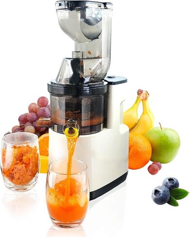 Cold Press Juicer Machines Slow Masticating High Yield Multi-Functional for Home Commercial Use Wide Feed Chute Pulp Separation (white) in Saudi Arabia