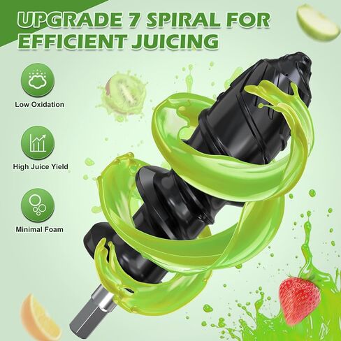 Cold Press Fruit Slow Masticating Juicer Machine BPA-Free with 2 Speed Modes Easy to Clean for Vegetable High Yield in Kuwait