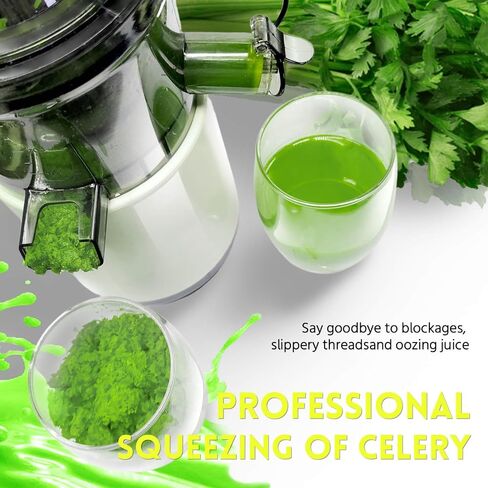 Cold Press Juicer Machines Slow Masticating High Yield Multi-Functional for Home Commercial Use Wide Feed Chute Pulp Separation (white) in Saudi Arabia