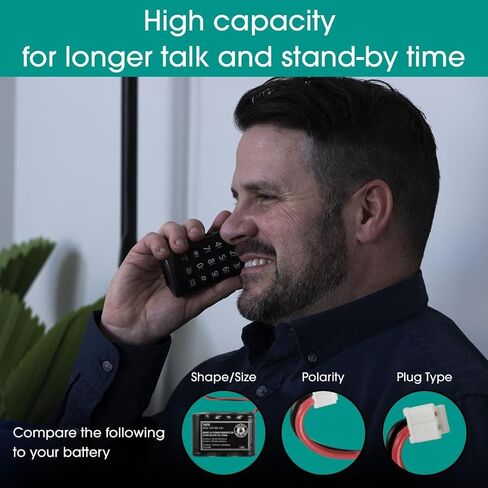 Power Gear Rechargeable Cordless Phone Battery, 3.6V, 700mAh Battery Pack, Nickel Metal Hydride, Cordless Phone Handset Compatible, 76154 in Saudi Arabia