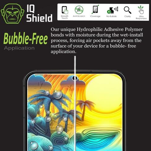 IQShield Screen Protector Compatible with Apple iPhone 15 Pro Max (2-Pack) Anti-Bubble Clear TPU Film in Kuwait