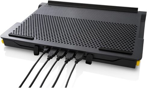 Targus 17 "Dual Fan Laptop Chill Mat Plus ، وسادة تبريد مريحة ، وحماية من الحرارة ، ومروحة كمبيوتر محمول USB 4 منافذ ، (AWE81US) in Kuwait