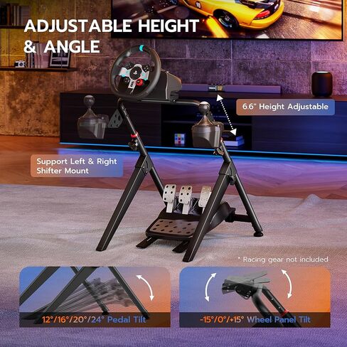 Ares Wing Sim Racing Wheel Stand ، قمرة القيادة المحاكاة للسباق القابلة للطي ، Formula و GT Sim Racing Cockpit متوافق مع Fanatec و Thrustmaster و Logitech و Moza و Racing Games على PS5 و PS4 و Xbox و PC in Kuwait