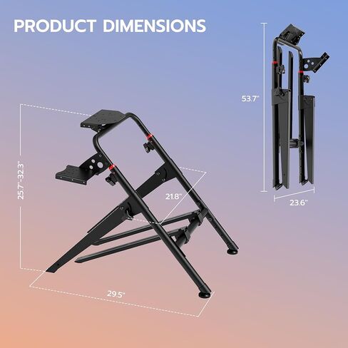 Ares Wing Sim Racing Wheel Stand ، قمرة القيادة المحاكاة للسباق القابلة للطي ، Formula و GT Sim Racing Cockpit متوافق مع Fanatec و Thrustmaster و Logitech و Moza و Racing Games على PS5 و PS4 و Xbox و PC in Kuwait