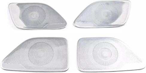 Fit for Benz S Class S320 S350 W222 Car Gate Door Loudspeaker Pad Audio Speaker Cover Trim Frame Sticker Accessories Door Audio Speaker Cover(Silver-01) in Saudi Arabia