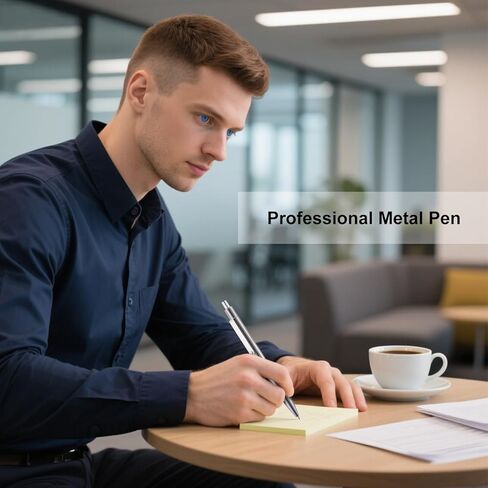 أقلام جل LINFANC 5 قطع أقلام حبر جل متوسطة النقطة 0.5 مم قلم جل معدني أقلام حبر أسود لتدوين اللوازم المدرسية أقلام سوداء سريعة الجفاف قلم حبر جل اللوازم المكتبية من الفولاذ المقاوم للصدأ in Kuwait