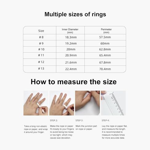 Smart Ring for Women & Men - Sleep Tracker with SPO₂/HRV Monitoring, 5ATM Waterproof, No Subscription Fee, 7-Day Battery iOS Android (10 Size, Rose Gold) in Kuwait