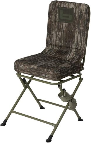 Banded Swivel Blind Chair – 360° Silent Rotation, Adjustable Legs, Padded Seat for Hunting (Realtree Legacy, Regular) in Kuwait