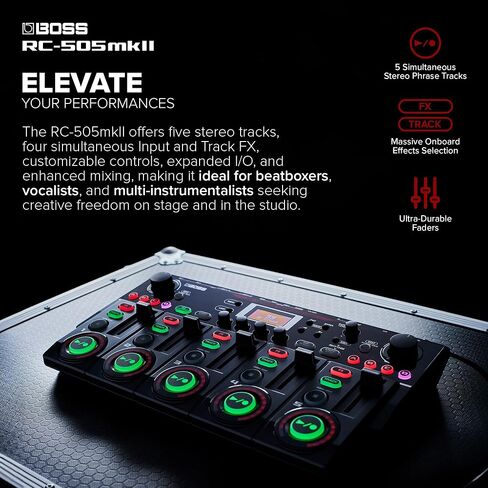 BOSS RC-505MKII Loop Station – The Industry Standard Tabletop Looper, Updated and Enhanced. Class-leading sound quality. Five simultaneous stereo phrase tracks. Input FX and Track FX sections. in Saudi Arabia