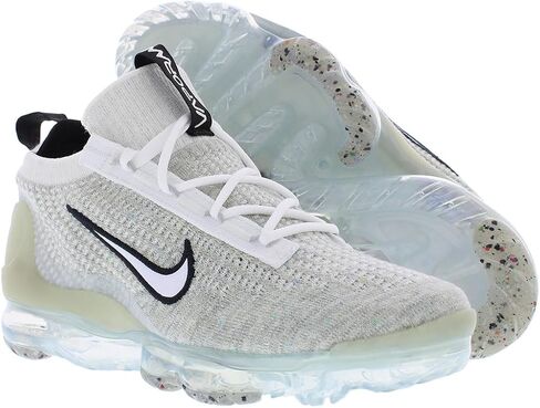 Nike Kids Air Vapormax 2021 Flyknit Sneakers, Wolf Grey/Black/White/Volt, 7 Big Kid in Kuwait