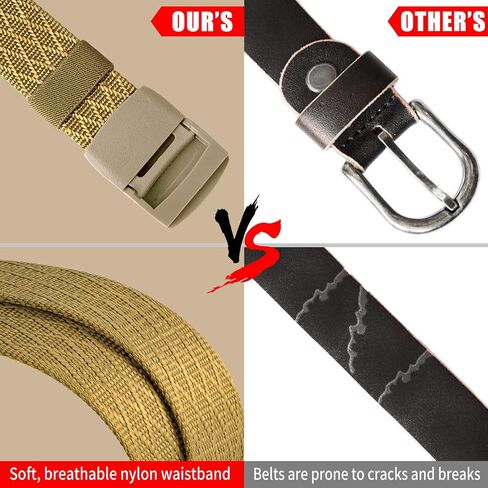 IronSeals 2 Pack Military Tactical Web Belt, Webbing Nylon Outdoor Web Belt with Plastic Buckle in Saudi Arabia