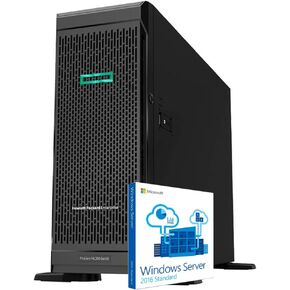 HP ProLiant ML350 G10 Tower Server with Windows Server 2016, 2 Intel Silver 4110 8 Core CPUs, 256GB RAM, 15.36TB SSDs, RAID (Renewed)