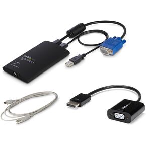 StarTech.com Portable Laptop Crash Cart Adapter, USB/VGA KVM Console & DisplayPort Adapter kit