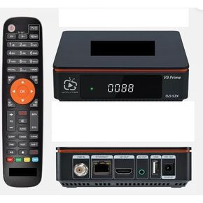 V9 Prime Digital Satellite Receiver H.265 FTA Free to Air DVB-S/S2/S2X 10BIT HEVC BLUSTENT 2.4G WIFI CARD ، BISS AUTO ROLL.